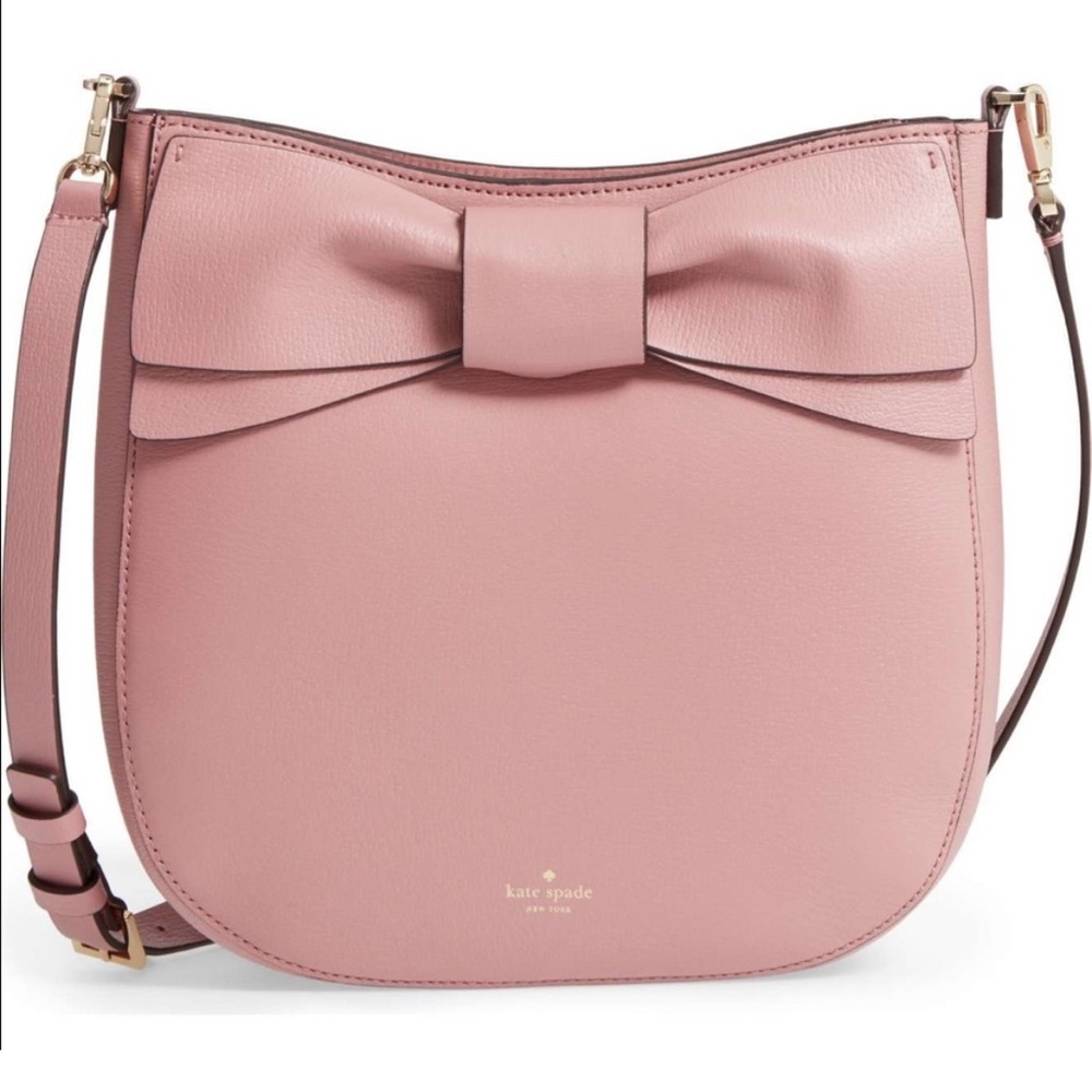 NWT Kate Spade Olive Drive Robin Dusty Peony Crossbody/Shoulder Bag with Bow